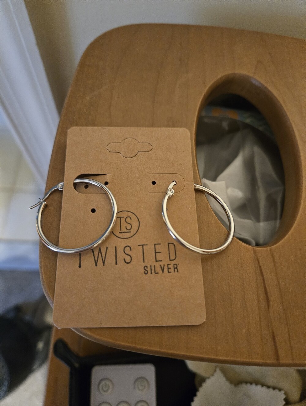 Twisted Silver Silver Hoop Earrings